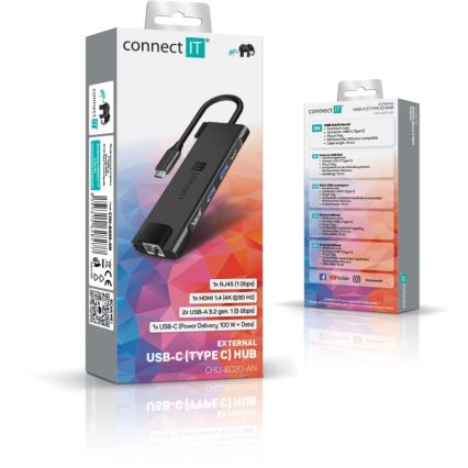 CONNECT IT CHU-8020-AN - USB-C hub 5u1