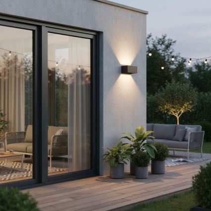 Ideal Lux - ATOM LED/25W/230V CRI 90 IP54, smeđa vanjska zidna svjetiljka