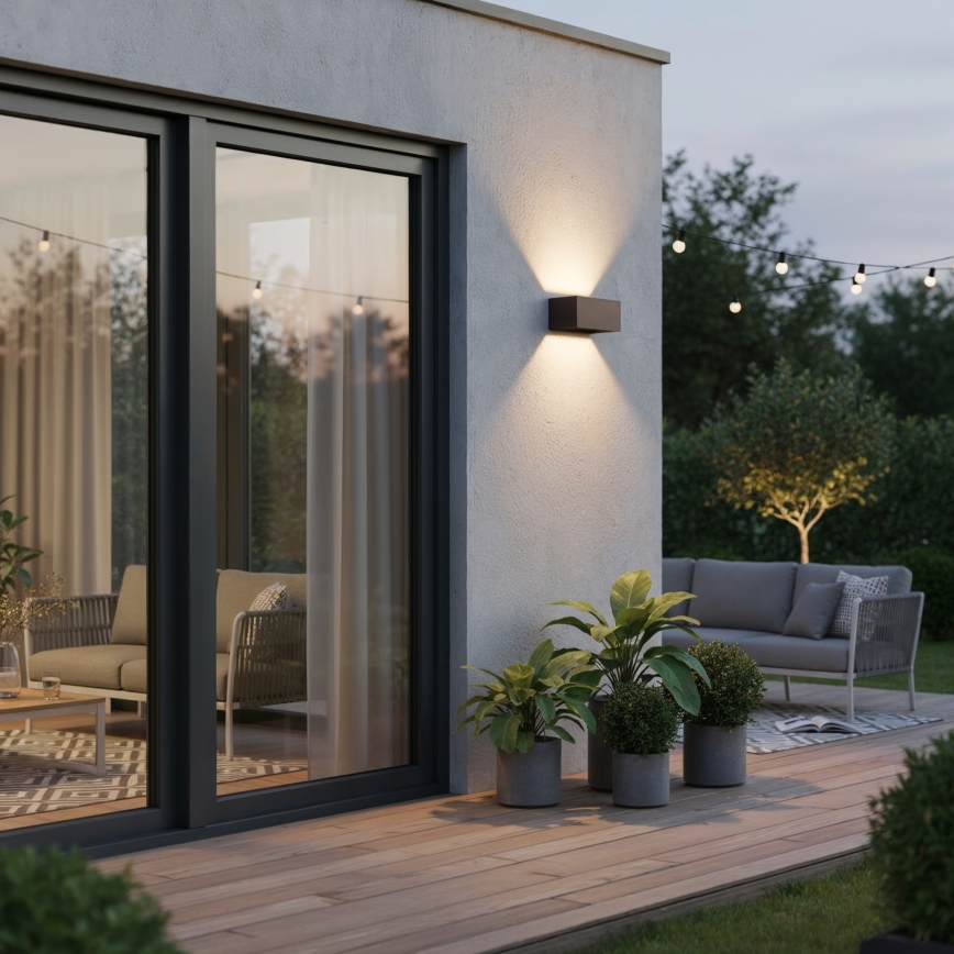 Ideal Lux - ATOM LED/25W/230V CRI 90 IP54, smeđa vanjska zidna svjetiljka