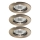 Ideal Lux - Komplet od 3 ugradnih stropnih svjetiljki JAZZ 1xGU10/50W/230V, promjer 7,7 cm, brončane