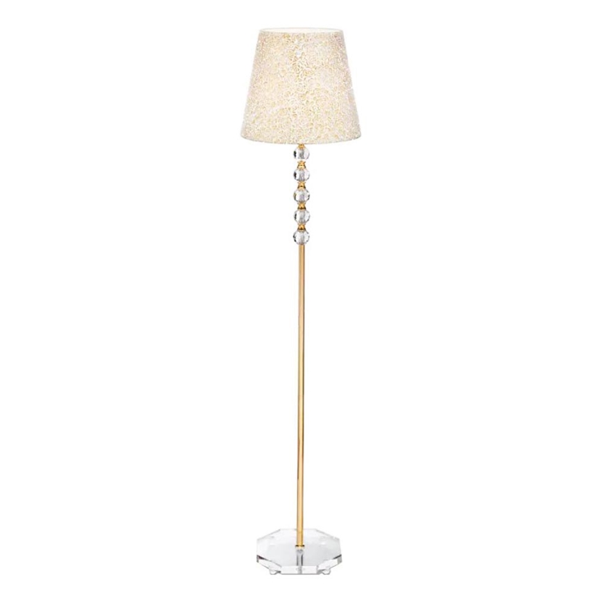 Ideal Lux - Kristalna podna lampa QUEEN 1xE27/60W/230V zlatna