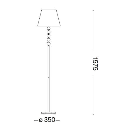 Ideal Lux - Kristalna podna lampa QUEEN 1xE27/60W/230V zlatna