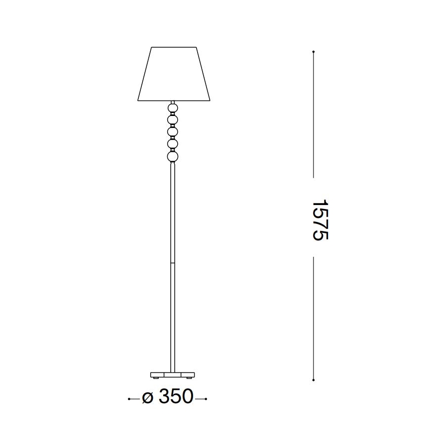 Ideal Lux - Kristalna podna lampa QUEEN 1xE27/60W/230V zlatna