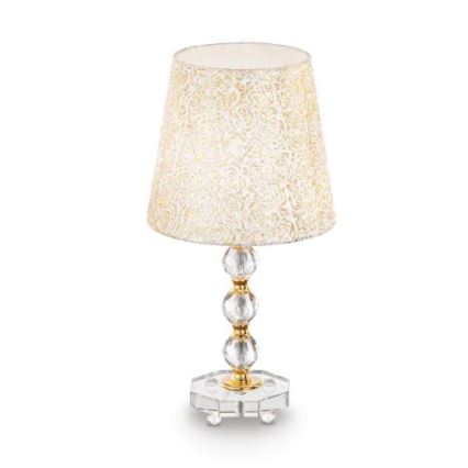 Ideal Lux - Kristalna stolna lampa QUEEN 1xE27/60W/230V zlatna