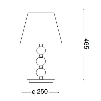 Ideal Lux - Kristalna stolna lampa QUEEN 1xE27/60W/230V zlatna