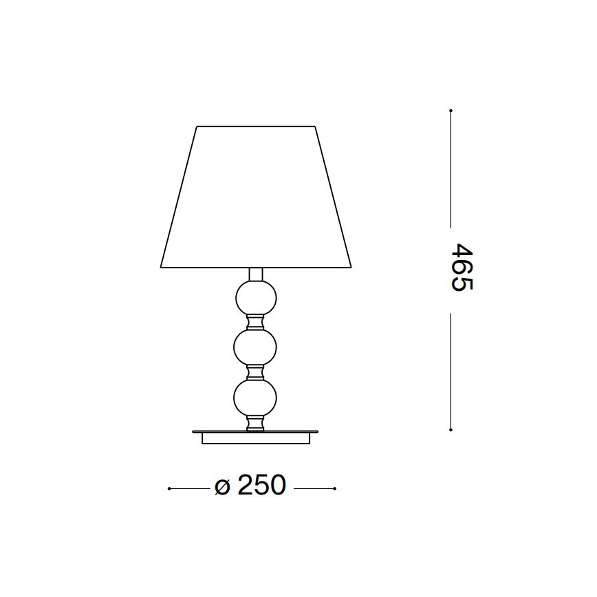 Ideal Lux - Kristalna stolna lampa QUEEN 1xE27/60W/230V zlatna