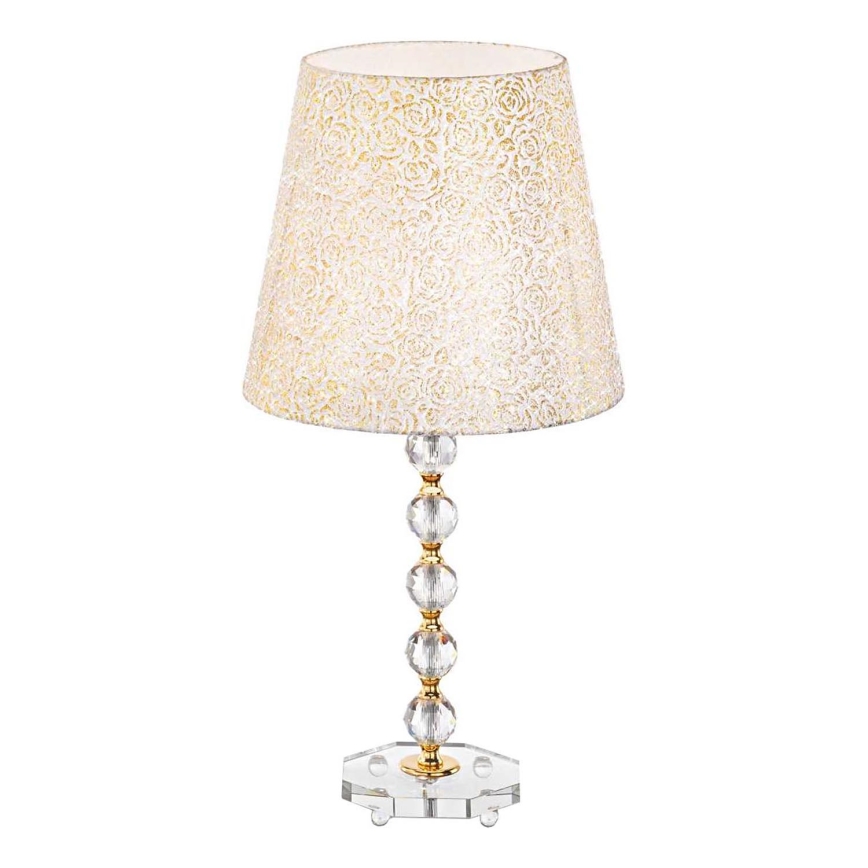 Ideal Lux - Kristalna stolna lampa QUEEN 1xE27/60W/230V zlatna