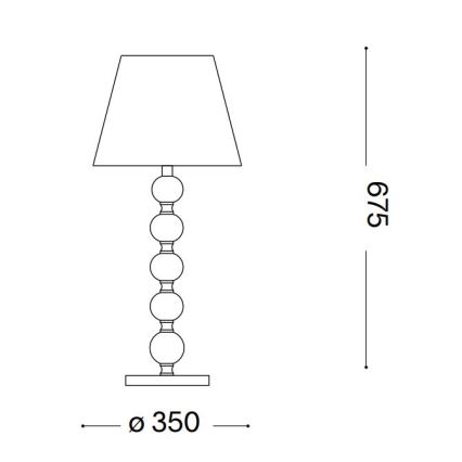 Ideal Lux - Kristalna stolna lampa QUEEN 1xE27/60W/230V zlatna