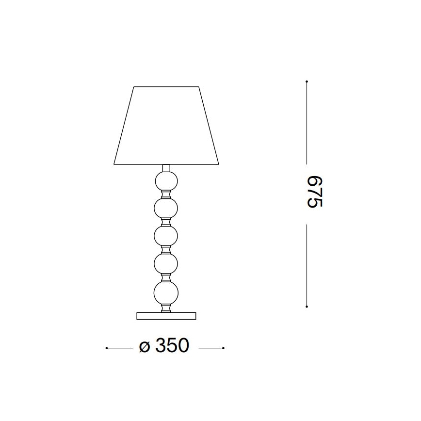 Ideal Lux - Kristalna stolna lampa QUEEN 1xE27/60W/230V zlatna