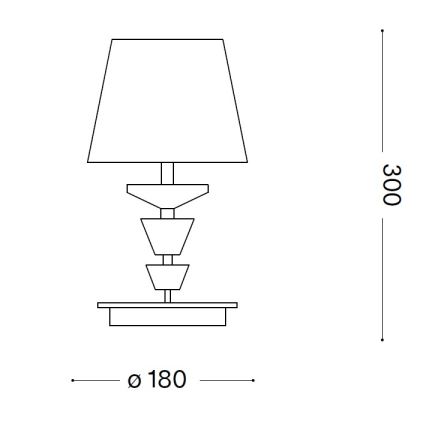 Ideal Lux - Kristalna stolna svjetiljka PEGASO 1xE14/28W/230V zlatna