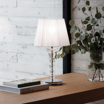 Ideal Lux - Kristalna stolna svjetiljka PEGASO 1xE27/60W/230V sjajni krom