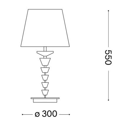 Ideal Lux - Kristalna stolna svjetiljka PEGASO 1xE27/60W/230V sjajni krom
