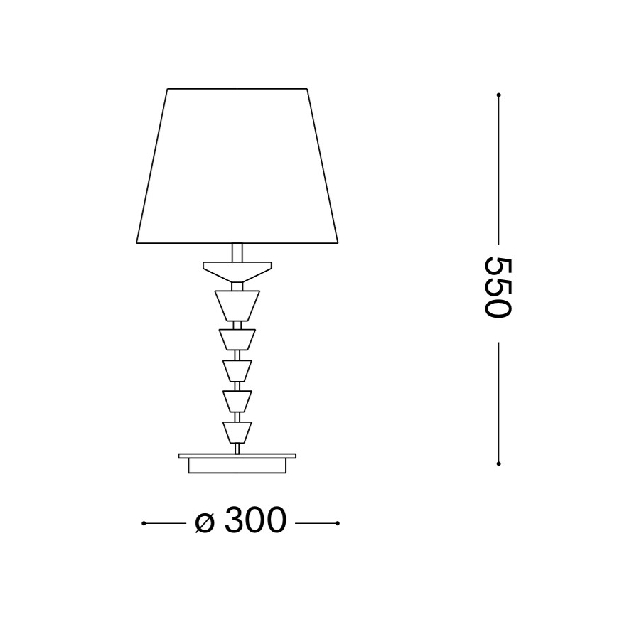 Ideal Lux - Kristalna stolna svjetiljka PEGASO 1xE27/60W/230V sjajni krom