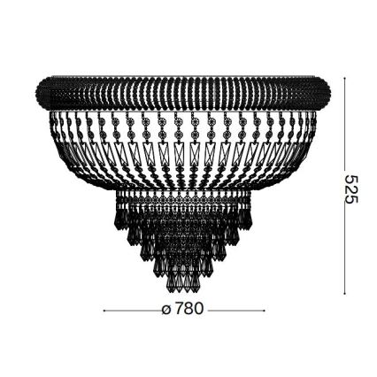 Ideal Lux - Kristalna stropna svjetiljka DUBAI 24xE14/28W/230V pr. 78 cm sjajni krom