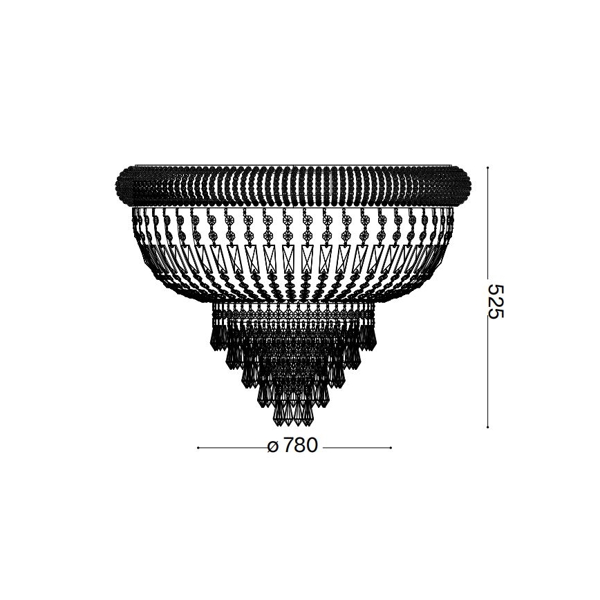 Ideal Lux - Kristalna stropna svjetiljka DUBAI 24xE14/28W/230V pr. 78 cm sjajni krom