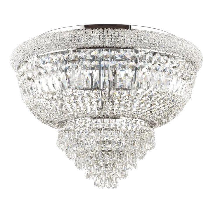 Ideal Lux - Kristalna stropna svjetiljka DUBAI 24xE14/28W/230V pr. 78 cm sjajni krom
