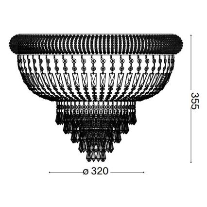 Ideal Lux - Kristalna stropna svjetiljka DUBAI 3xE14/28W/230V pr. 32 cm sjajni krom