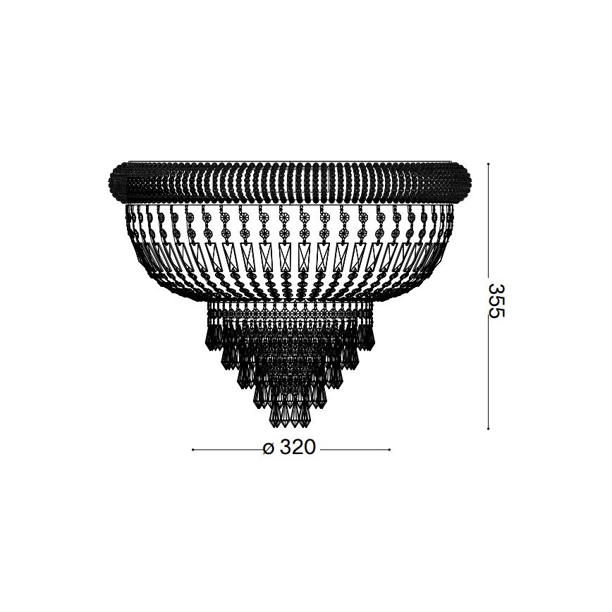 Ideal Lux - Kristalna stropna svjetiljka DUBAI 3xE14/28W/230V pr. 32 cm sjajni krom