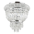 Ideal Lux - Kristalna stropna svjetiljka DUBAI 3xE14/28W/230V pr. 32 cm sjajni krom