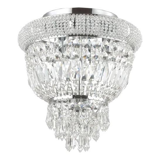 Ideal Lux - Kristalna stropna svjetiljka DUBAI 3xE14/28W/230V pr. 32 cm sjajni krom