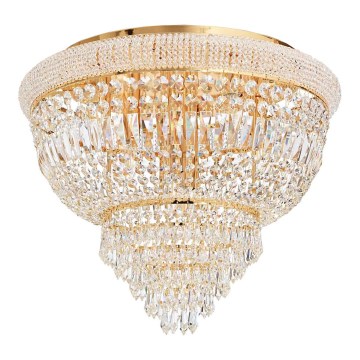 Ideal Lux - Kristalna stropna svjetiljka DUBAI 6xE14/28W/230V pr. 52 cm zlatna
