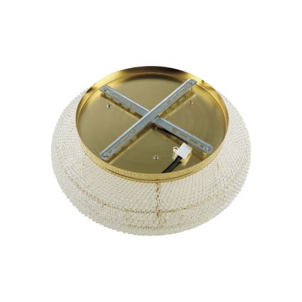 Ideal Lux - Kristalna stropna svjetiljka PASHA 10xE14/40W/230V pr. 55 cm zlatna