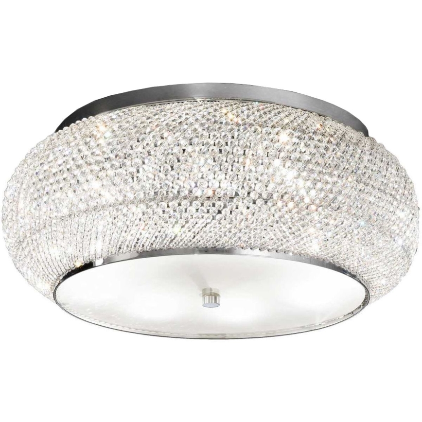 Ideal Lux - Kristalna stropna svjetiljka PASHA 10xE14/40W/230V pr. 55 sjajni krom