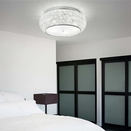 Ideal Lux - Kristalna stropna svjetiljka PASHA 10xE14/40W/230V pr. 55 sjajni krom