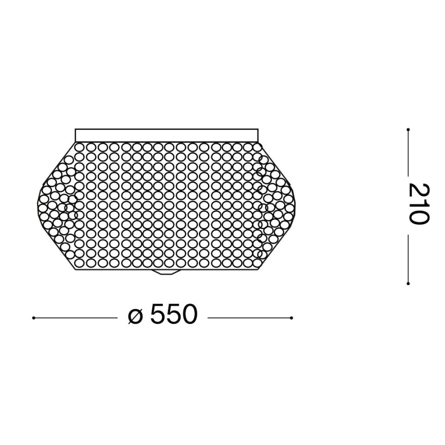 Ideal Lux - Kristalna stropna svjetiljka PASHA 10xE14/40W/230V pr. 55 sjajni krom