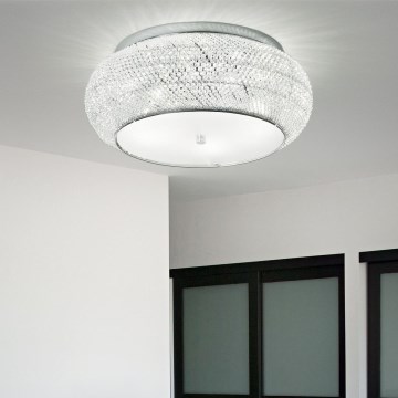 Ideal Lux - Kristalna stropna svjetiljka PASHA 10xE14/40W/230V pr. 55 sjajni krom
