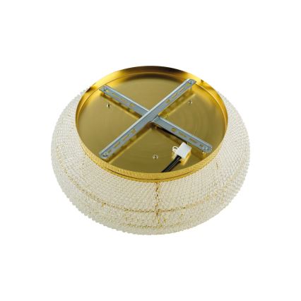 Ideal Lux - Kristalna stropna svjetiljka PASHA 6xE14/40W/230V pr. 40 cm zlatna