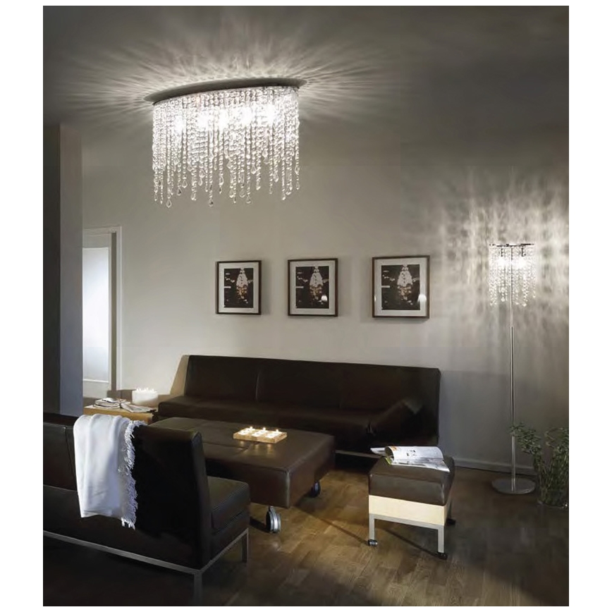 Ideal Lux - Kristalna stropna svjetiljka RAIN 3xE14/40W/230V sjajni krom