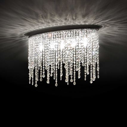 Ideal Lux - Kristalna stropna svjetiljka RAIN 3xE14/40W/230V sjajni krom