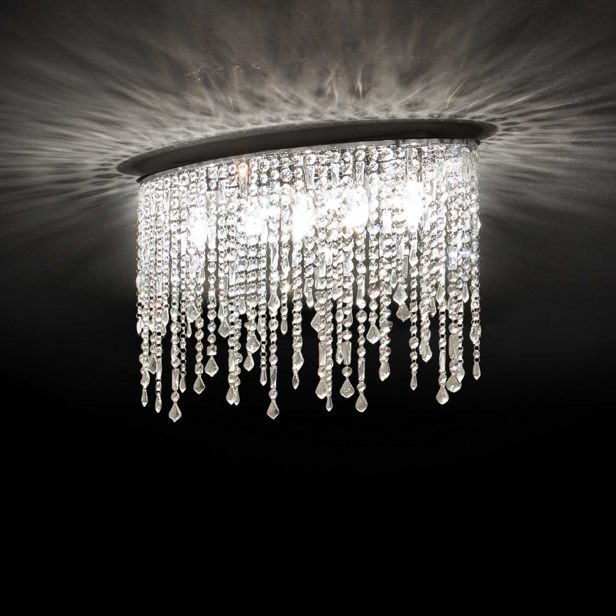 Ideal Lux - Kristalna stropna svjetiljka RAIN 3xE14/40W/230V sjajni krom