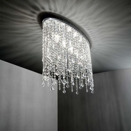Ideal Lux - Kristalna stropna svjetiljka RAIN 3xE14/40W/230V sjajni krom