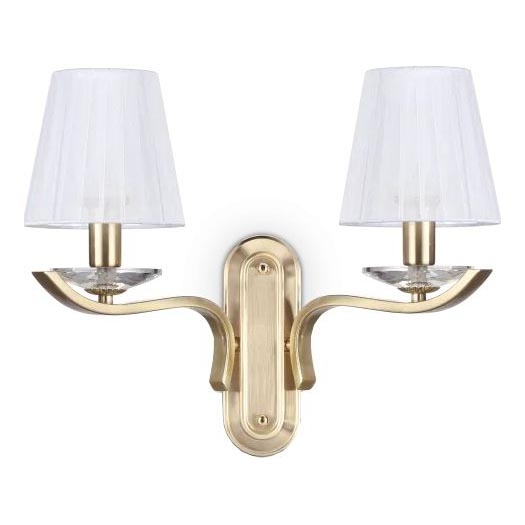 Ideal Lux - Kristalna zidna lampa PEGASO 2xE14/28W/230V zlatna