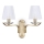 Ideal Lux - Kristalna zidna lampa PEGASO 2xE14/28W/230V zlatna