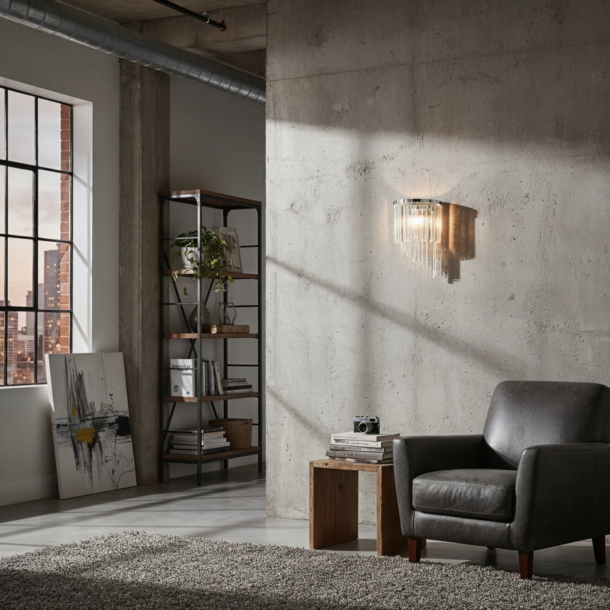 Ideal Lux - Kristalna zidna svjetiljka CARLTON 3xE14/40W/230V sjajni krom