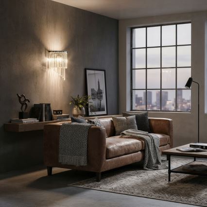 Ideal Lux - Kristalna zidna svjetiljka CARLTON 3xE14/40W/230V sjajni krom