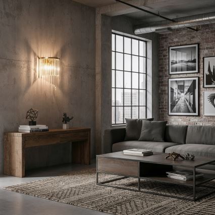 Ideal Lux - Kristalna zidna svjetiljka CARLTON 3xE14/40W/230V zlatna