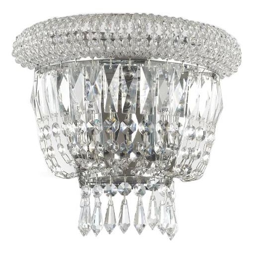 Ideal Lux - Kristalna zidna svjetiljka DUBAI 2xE14/28W/230V sjajni krom