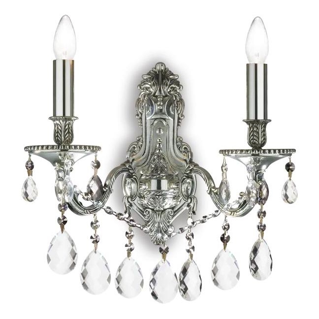 Ideal Lux - Kristalna zidna svjetiljka GIOCONDA 2xE14/40W/230V srebrna
