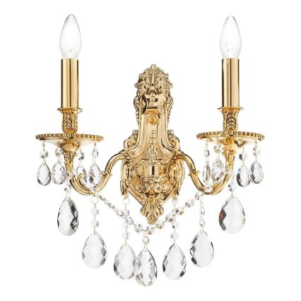 Ideal Lux - Kristalna zidna svjetiljka GIOCONDA 2xE14/40W/230V zlatna