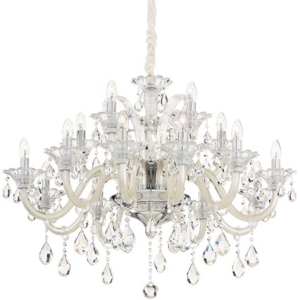 Ideal Lux - Kristalni luster na lancu COLOSSAL 15xE14/40W/230V pr. 95 cm krem/sjajni krom