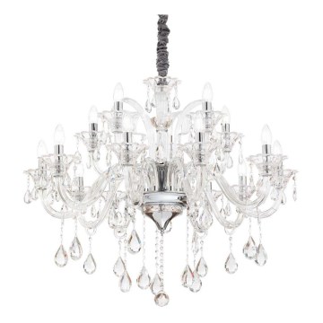 Ideal Lux - Kristalni luster na lancu COLOSSAL 15xE14/40W/230V pr. 95 cm prozirna/sjajni krom