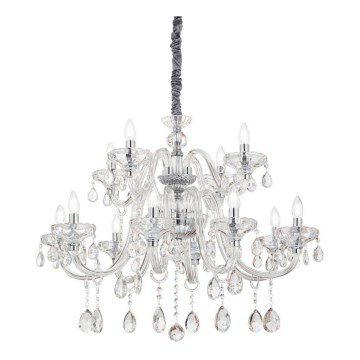 Ideal Lux - Kristalni luster na lancu CONTINENTAL 12xE14/40W/230V pr. 86 cm prozirna