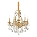 Ideal Lux - Kristalni luster na lancu GIOCONDA 6xE14/40W/230V pr. 62 cm zlatna