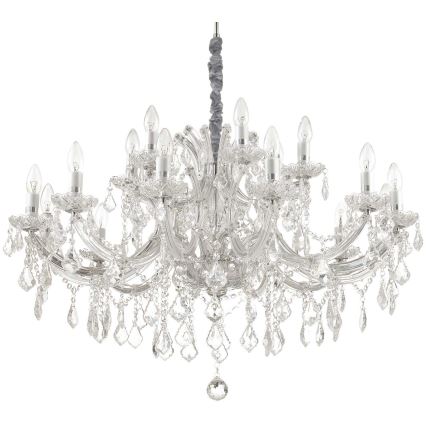 Ideal Lux - Kristalni luster na lancu NAPOLEON 18xE14/40W/230V pr. 96 cm sjajni krom