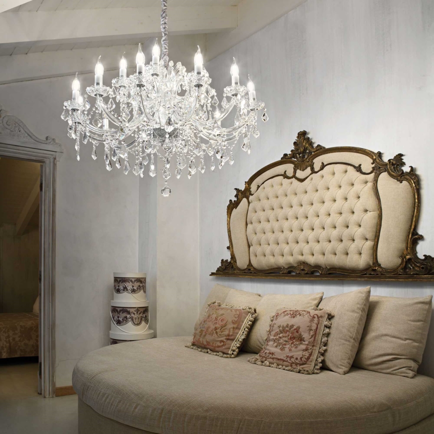 Ideal Lux - Kristalni luster na lancu NAPOLEON 18xE14/40W/230V pr. 96 cm sjajni krom