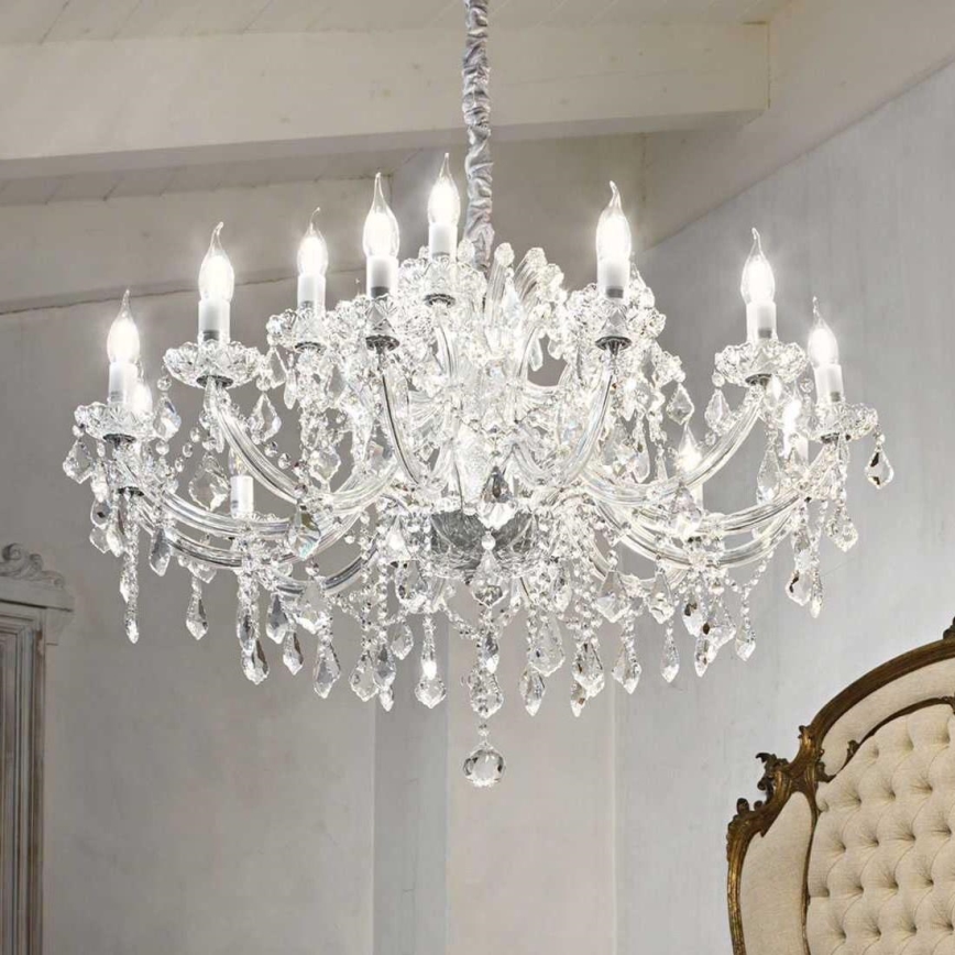 Ideal Lux - Kristalni luster na lancu NAPOLEON 18xE14/40W/230V pr. 96 cm sjajni krom